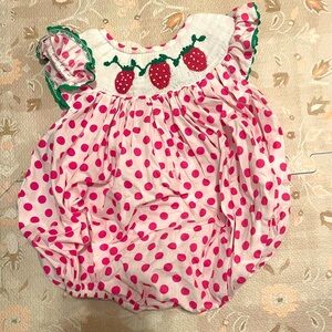 Strawberry Smocked Bubble